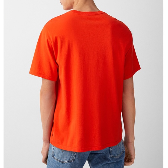 Levi’s orange tangerine 100% cotton High Peaks t-shirt NWT - Picture 9 of 9
